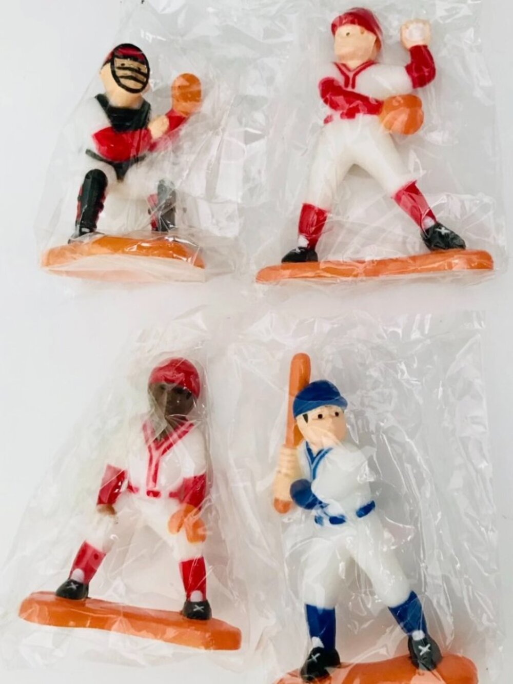 Vintage Baseball Little League Players Cake Toppers Set of 4 New in Pack NOS